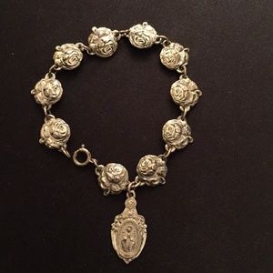 Vintage Creed Saints Sterling Silver Bracelet